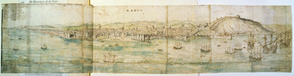 Malaga, 16. století (pero, inkoust a wc na papíře)
